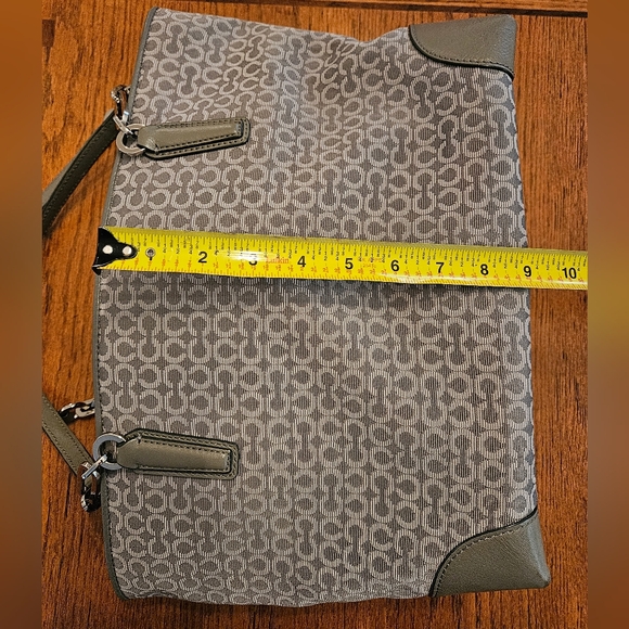 Coach Gray Madison East West Leather Trim Tote Bag w/ "C" - Picture 12 of 13